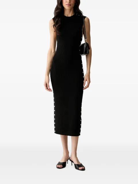 Karl Lagerfeld stud-embellished ribbed-knit dress Black B3W13041999