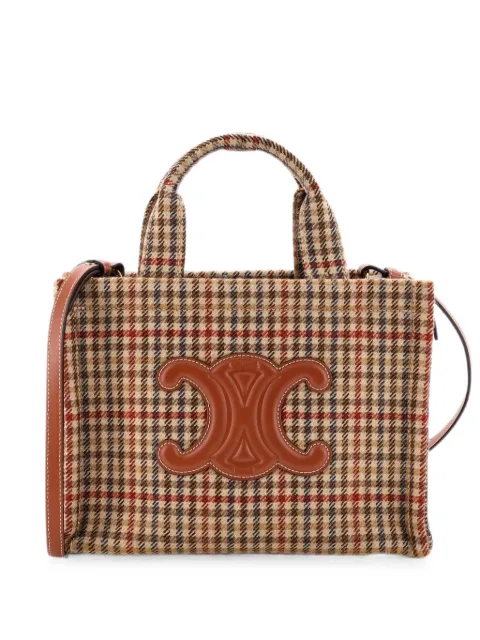 Celine Pre-Owned Cabas Thais Tweed Small tote bag Brown P4K10NNYTIQUB02Q