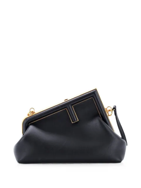 Fendi Pre-Owned First Bag Leather Small clutch bag Black PO13XYS4AYUPK1XH