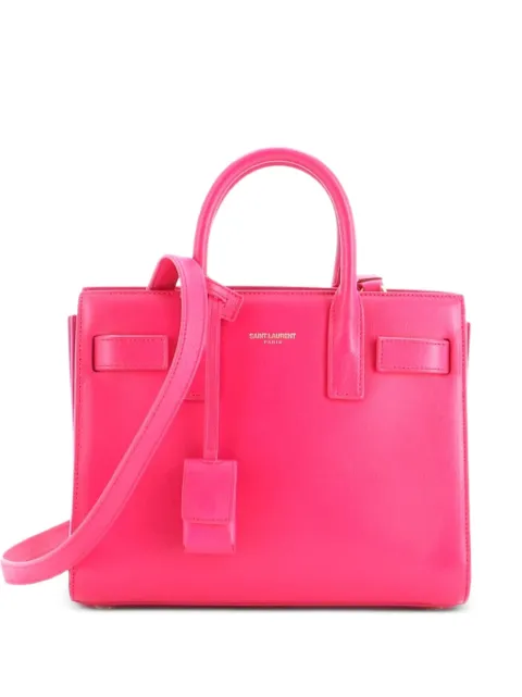 Saint Laurent Pre-Owned Sac de Jour Bag Leather Nano tote bag Pink 9PKKZSOIN4XR3NAS