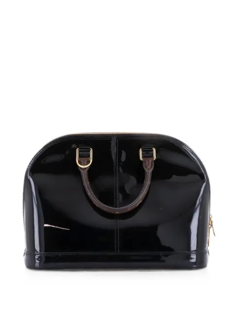 Louis Vuitton Pre-Owned Alma Handbag Vernis with Monogram Canvas PM satchel Black 7WLO5XZGEQGPX6DF