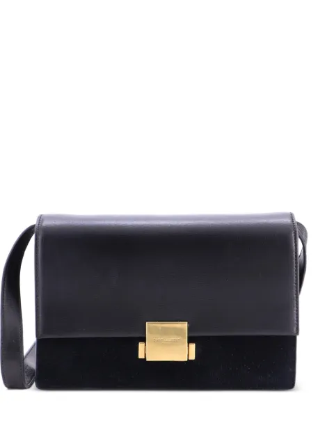 Saint Laurent Pre-Owned Bellechasse Shoulder Bag Suede and Leather Medium crossbody bag Black 7YH8E8V67EPCAJRJ