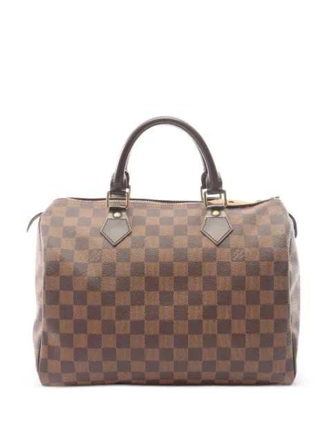 Louis Vuitton Pre-Owned 2008 30 Speedy Damier Ébène duffle bag Brown 1088567DU2088