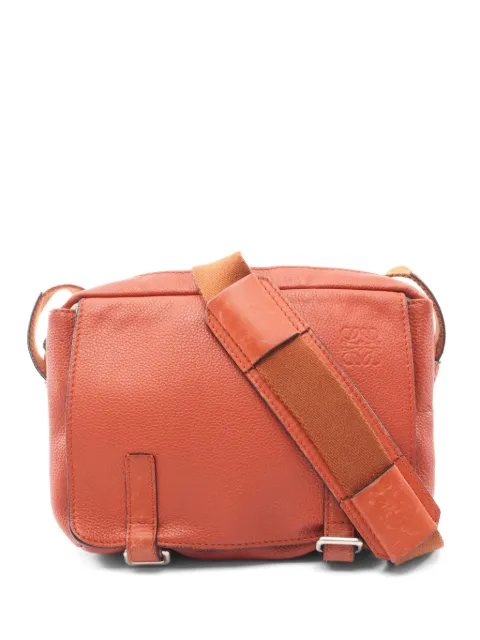 Loewe Pre-Owned 2000s Military messenger shoulder bag Orange 1083802