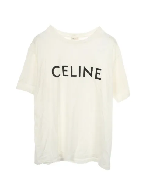Celine Pre-Owned 2010s logo-print T-shirt White 1088879
