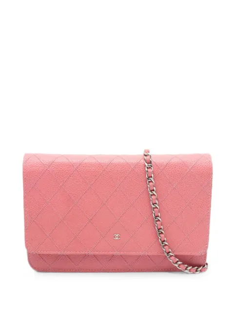 CHANEL Pre-Owned 2012-2013 Chain on Wallet cross body bag Pink 108769217898952