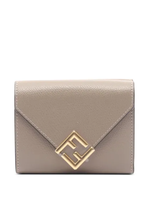 Fendi Pre-Owned 2020s FF Diamonds trifold wallet Neutrals 1089637