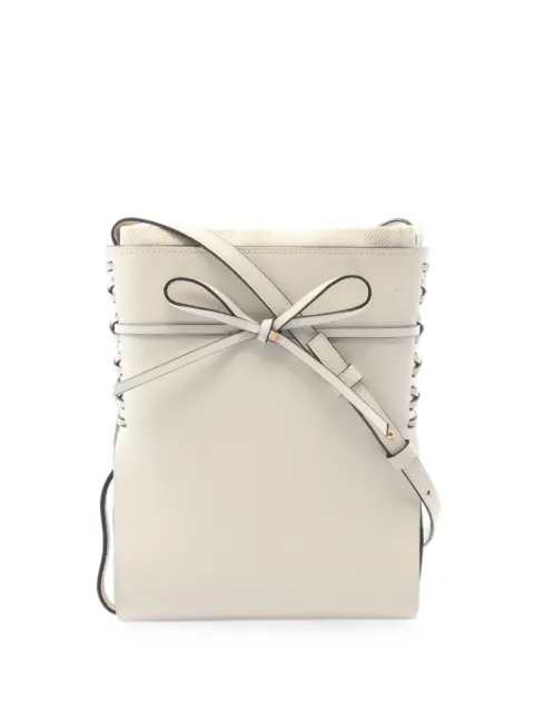 Loewe Pre-Owned 2000s Ikebana whipstitch shoulder bag White 1089428
