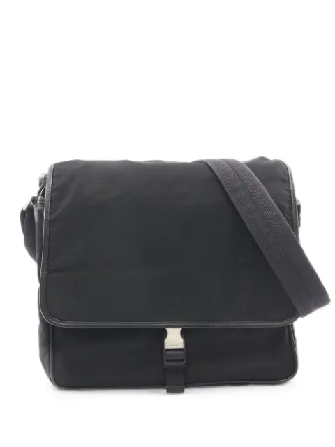 Prada Pre-Owned 2000s buckle-detail shoulder bag Black 1083812