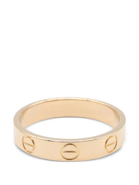 Cartier 2010s Love engraved-logo ring Pink 1087591VR8742