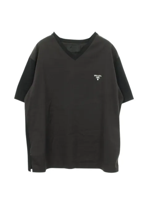 Prada Pre-Owned 2010s color-block T-shirt Black 1088040