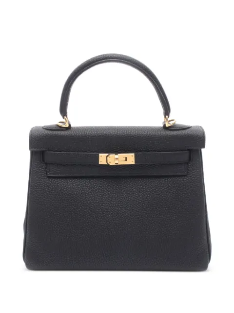 Hermès Pre-Owned 2025 25 Kelly Togo-leather tote bag Black 1089689K