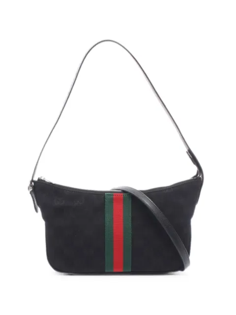 Gucci Pre-Owned GG small Lunetta shoulder bag Black 1089528