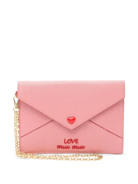 Miu Miu Pre-Owned 2010s Madras Love chain-strap wallet Pink 1087497