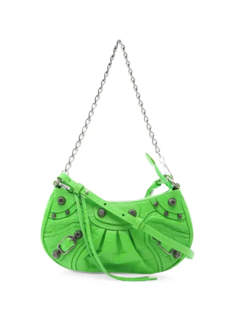 Balenciaga Pre-Owned 2010s Le Cagole croc-embossed handbag Green 1087540