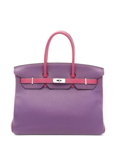 Hermès Pre-Owned 2013 35 Birkin leather handbag Purple 1088417QINSQUARE