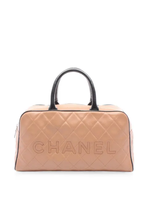CHANEL Pre-Owned 2000-2002 mini matelassé Boston bag Pink 10884326211885