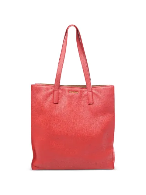 Miu Miu Pre-Owned 2000s leather tote bag Red 1089407