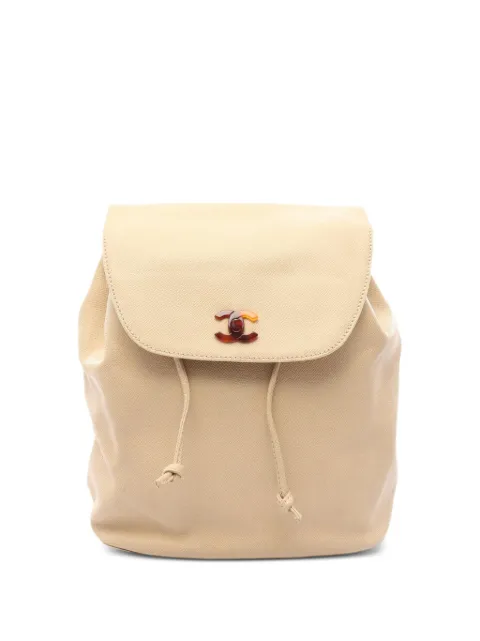 CHANEL Pre-Owned 1997-1999 Caviar skin backpack Neutrals 10884345601183