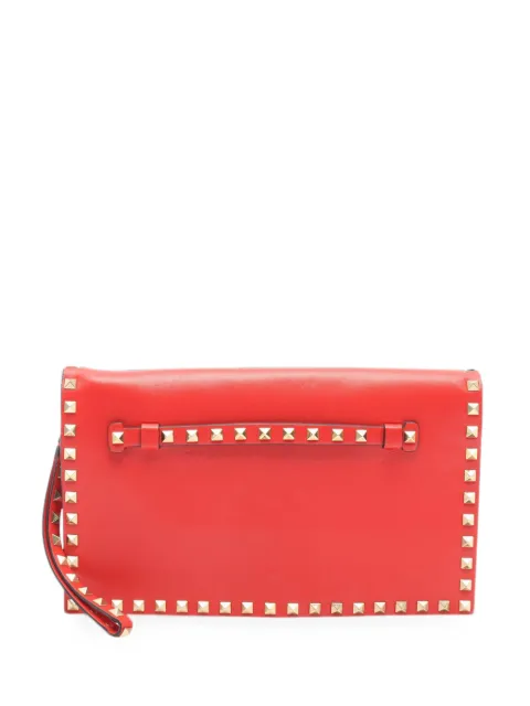 Valentino Garavani Pre-Owned 2010s Rockstud clutch bag Red 1088814