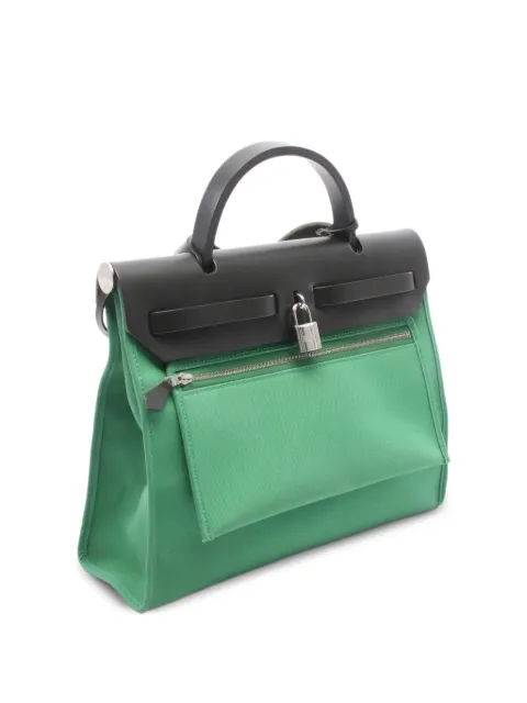 Hermès Pre-Owned 2017 PM Herbag Zip handbag Green 1088720A