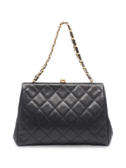 CHANEL Pre-Owned 1994-1996 Matelassé leather handbag Black 10884683827953
