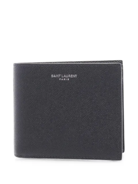 Saint Laurent Pre-Owned 2020s pebbled-leather bi-fold wallet Black 1089522