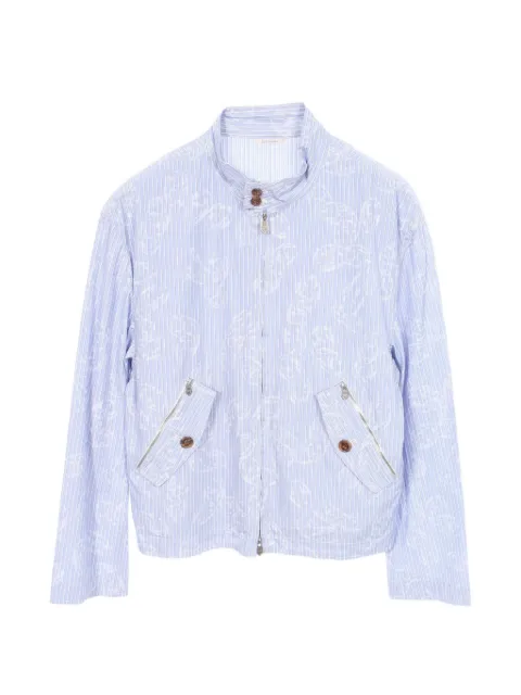 Hermès Pre-Owned 2010s Chaîne d'Ancre stripe jacket Blue 1088003