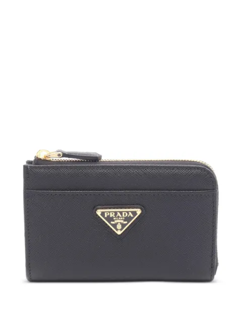 Prada Pre-Owned 2020s Saffiano leather coin purse Black 1089647