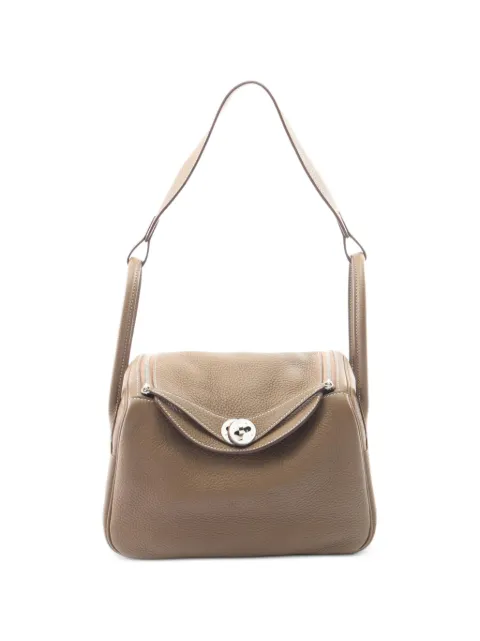 Hermès Pre-Owned 2021 26 Lindy leather shoulder bag Brown 1088514Z