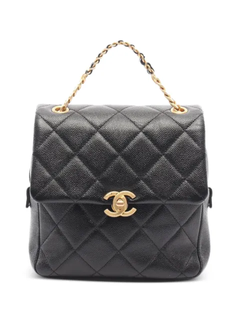 CHANEL Pre-Owned matelassé caviar backpack Black 1089655G11T89C0