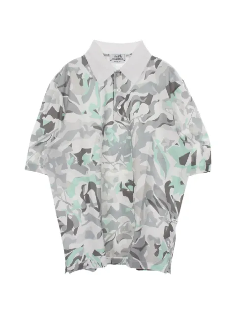 Hermès Pre-Owned 2010s Puzzle Vegetal polo shirt Grey 1088017