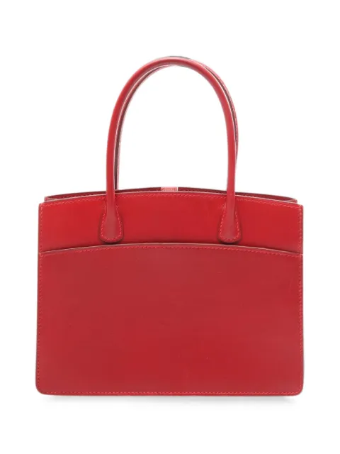 Hermès Pre-Owned 2002 TPM White Bus handbag Red 1088585FINSQUARE