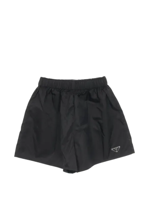 Prada Pre-Owned 2010s Re-Nylon logo shorts Black 1088181