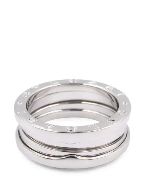 Bvlgari Pre-Owned 2010s B-zero1 engraved-logo ring Silver 1086518