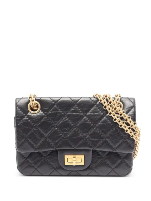 CHANEL Pre-Owned 2021s mini 2.55 double-chain shoulder bag Black 1089984GH6UEXEE