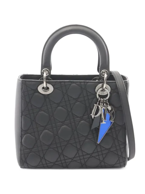 Christian Dior Pre-Owned 2010s Lady Dior Cannage handbag Black 1088511