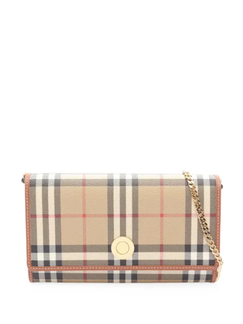Burberry Pre-Owned Nova check chain clutch bag Neutrals 1089464