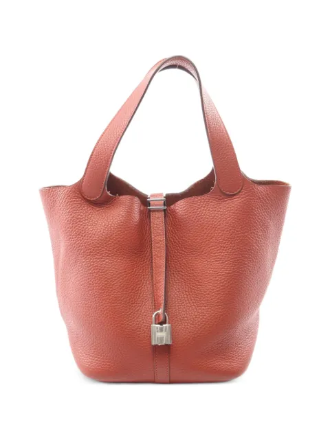 Hermès Pre-Owned 2014 PM Picotin Lock Clemence leather tote bag Orange 1088570RINSQUARE