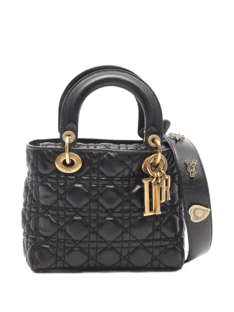 Christian Dior Pre-Owned small 2010s Lady Dior Cannage handbag Black 1089731