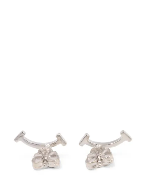 Tiffany & Co Eyewear 2010s T-smile earrings Silver 1086524