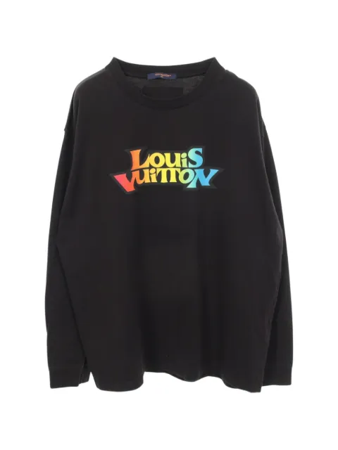 Louis Vuitton Pre-Owned 2010s Fade Printed lomg-sleeve T-shirt Black 1088011