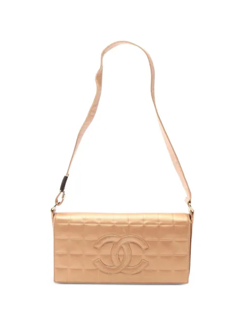CHANEL Pre-Owned 2002-2003 Chocolate Bar shoulder bag Gold 10885257062801
