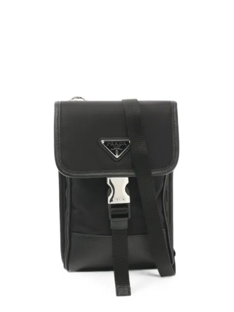 Prada Pre-Owned Tessuto Saffiano mini shoulder bag Black 1089648