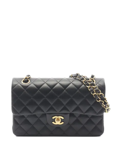CHANEL Pre-Owned Double Flap matelassé leather cross body bag Black 1089560HLAX972C