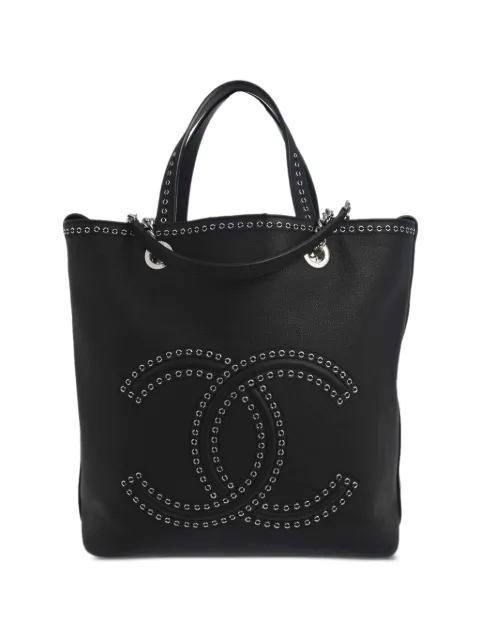 CHANEL Pre-Owned 2019 Coco Eyelets tote bag Black 197089