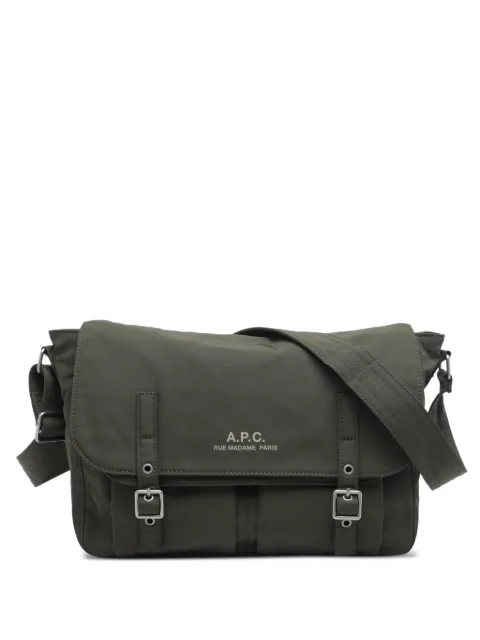 A.P.C. Archive buckle-fastening shoulder bag Green PSANLH67007