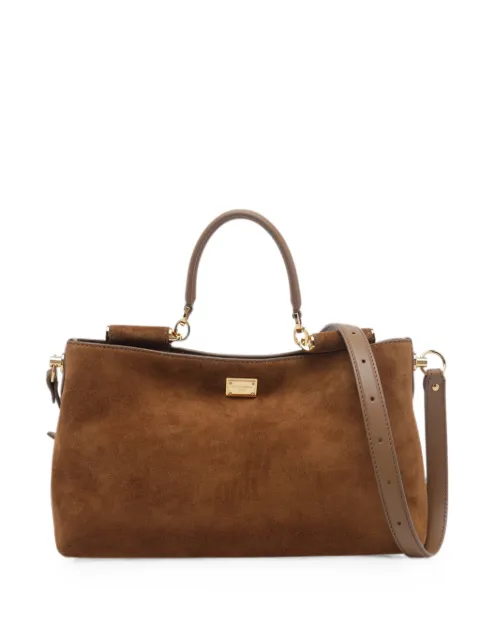 Dolce & Gabbana Sicily suede tote bag Brown BB7896A0775