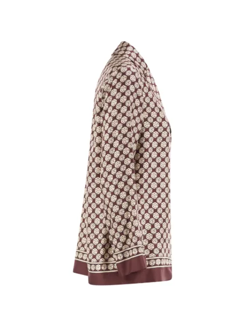 'S Max Mara dice-print silk shirt Brown 2629116052600008