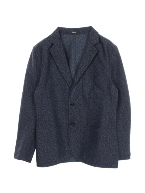Hermès Pre-Owned 2010s floral reversible blazer Blue 1084429